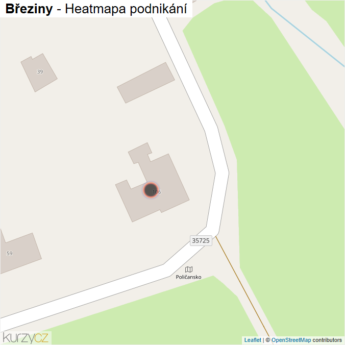 Mapa Březiny - Firmy v obci.