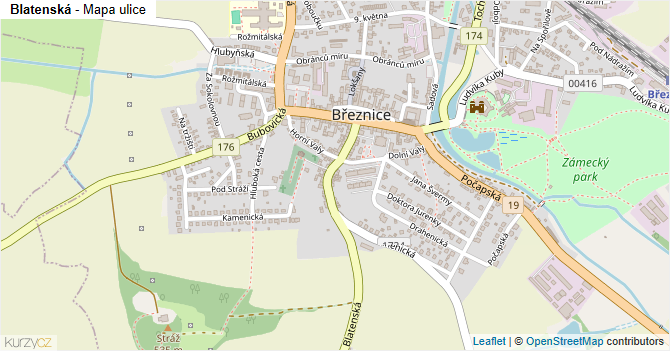 Blatenská - mapa ulice