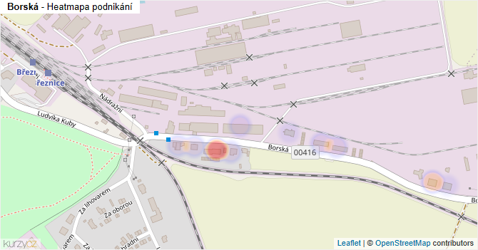 Borská - mapa podnikání