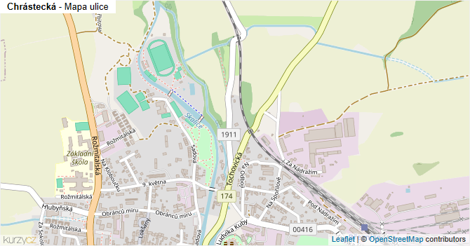 Chrástecká - mapa ulice