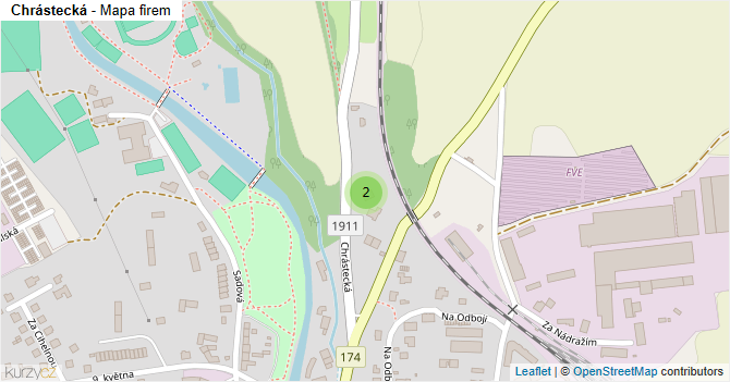 Chrástecká - mapa firem