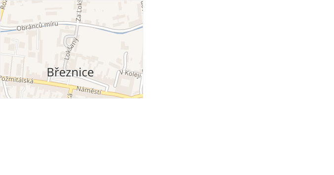 Lokšany v obci Březnice - mapa ulice