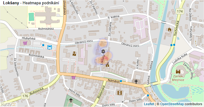 Lokšany - mapa podnikání
