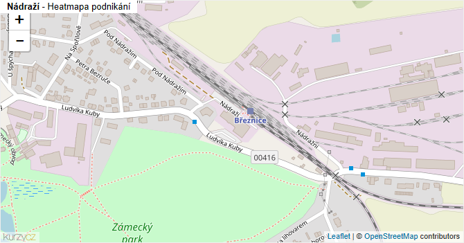 Nádraží - mapa podnikání