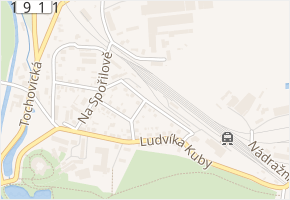 Pod nádražím v obci Březnice - mapa ulice