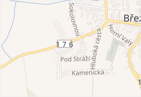 Pod Stráží v obci Březnice - mapa ulice