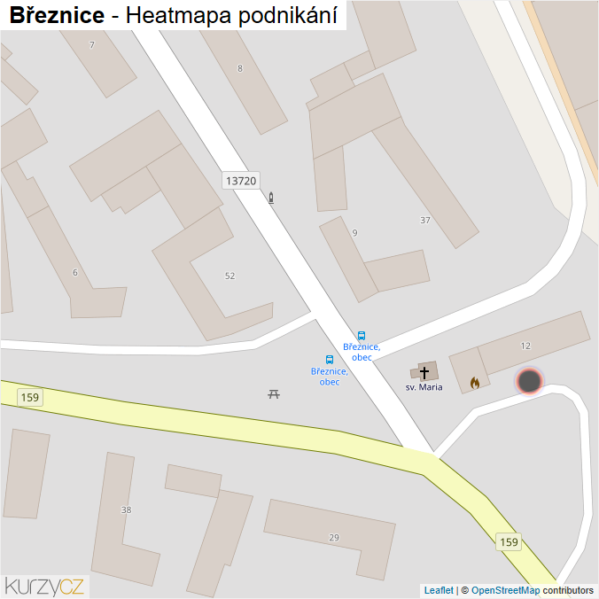 Mapa Březnice - Firmy v obci.