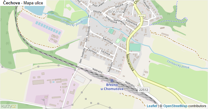 Čechova - mapa ulice