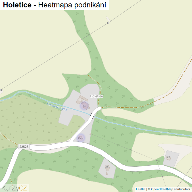 Mapa Holetice - Firmy v části obce.