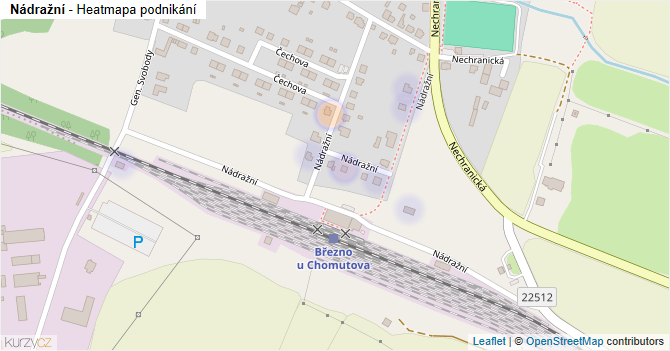 Nádražní - mapa podnikání