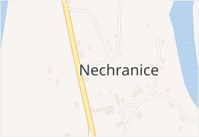 Nechranice v obci Březno - mapa části obce