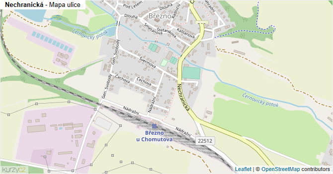 Nechranická - mapa ulice