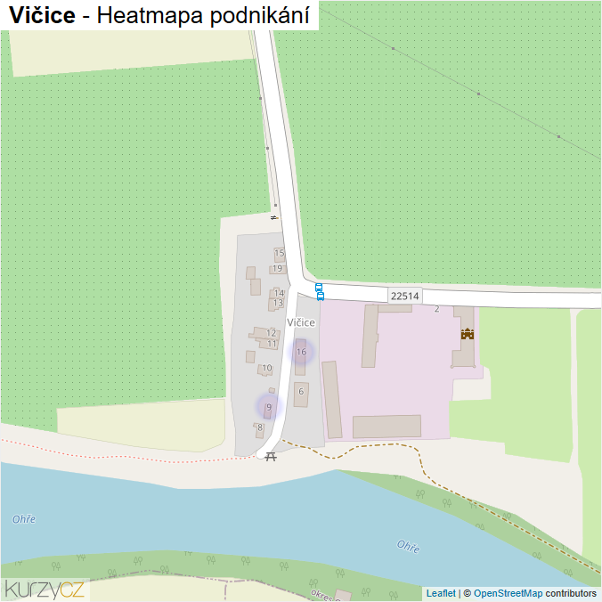 Mapa Vičice - Firmy v části obce.