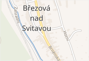 Březová nad Svitavou v obci Březová nad Svitavou - mapa části obce