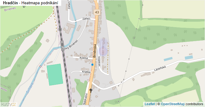 Hradčín - mapa podnikání