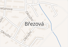 Březová v obci Březová - mapa části obce