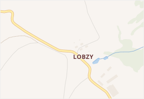 Lobzy v obci Březová - mapa části obce