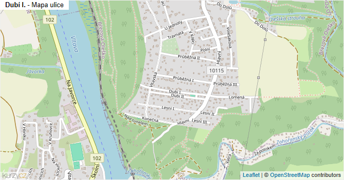 Dubí I. - mapa ulice