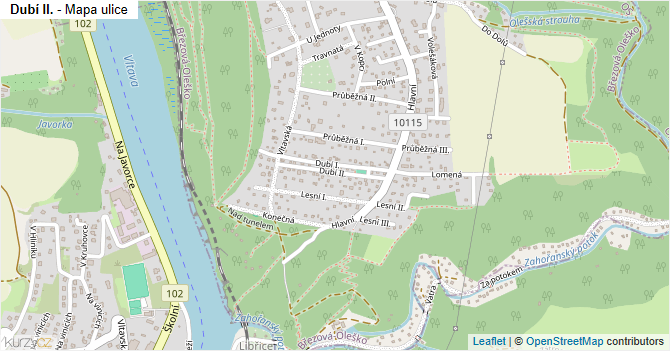 Dubí II. - mapa ulice
