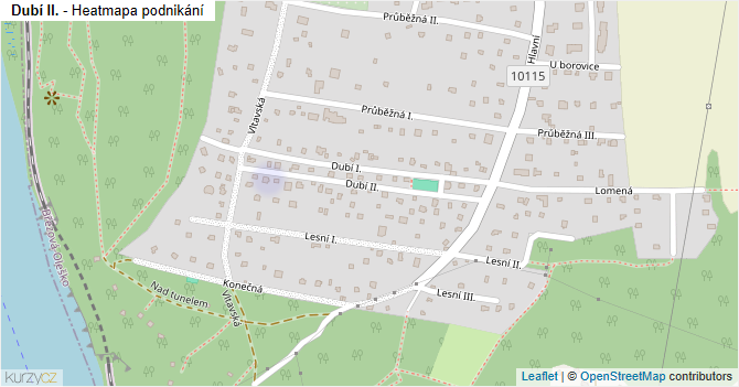 Dubí II. - mapa podnikání