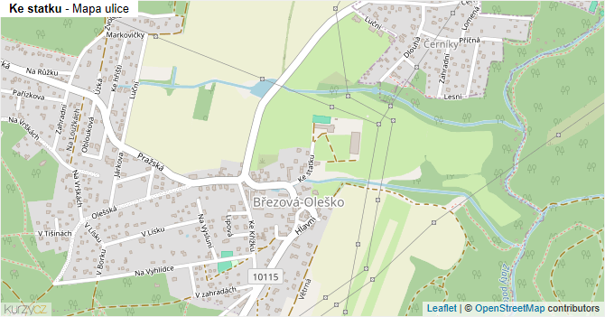 Ke statku - mapa ulice