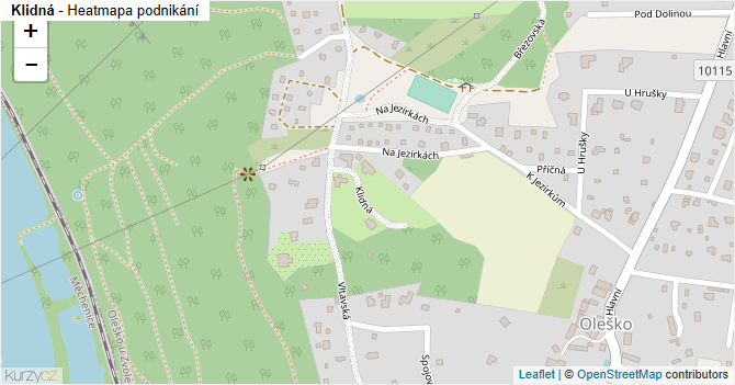 Klidná - mapa podnikání