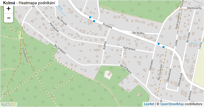 Kolmá - mapa podnikání