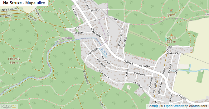 Na Struze - mapa ulice