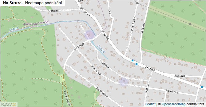 Na Struze - mapa podnikání