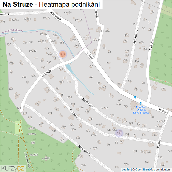 Mapa Na Struze - Firmy v ulici.