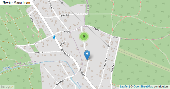 Nová - mapa firem