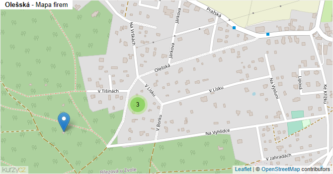 Olešská - mapa firem