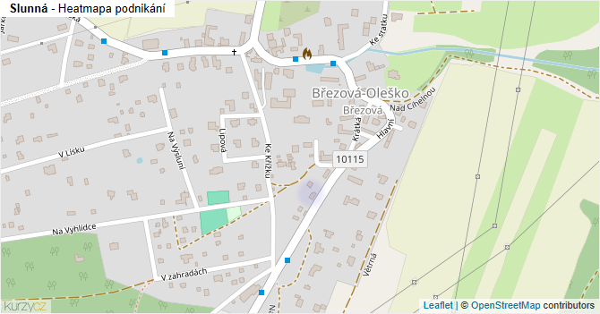 Slunná - mapa podnikání