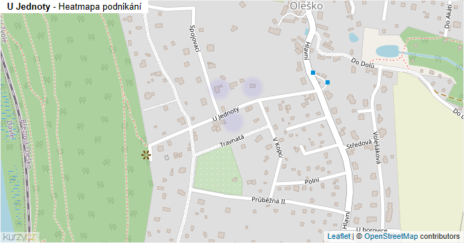 U Jednoty - mapa podnikání