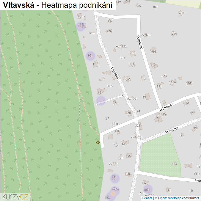 Mapa Vltavská - Firmy v ulici.