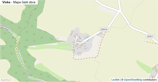 Víska - mapa části obce