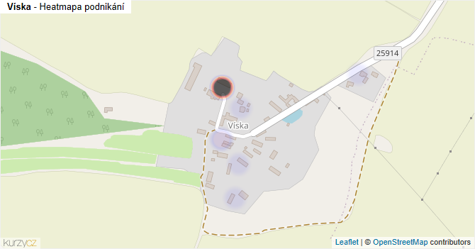 Víska - mapa podnikání