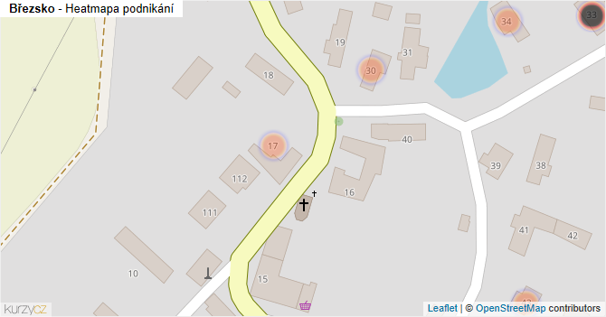 Březsko - mapa podnikání