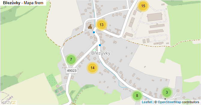 Březůvky - mapa firem