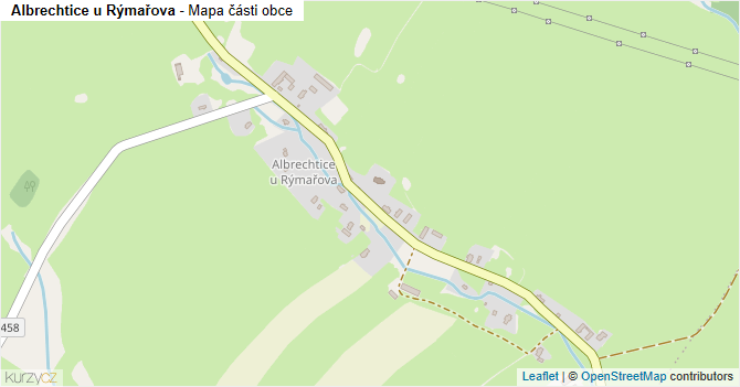 Albrechtice u Rýmařova - mapa části obce