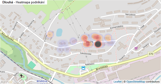 Dlouhá - mapa podnikání