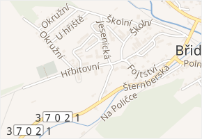 Hřbitovní v obci Břidličná - mapa ulice