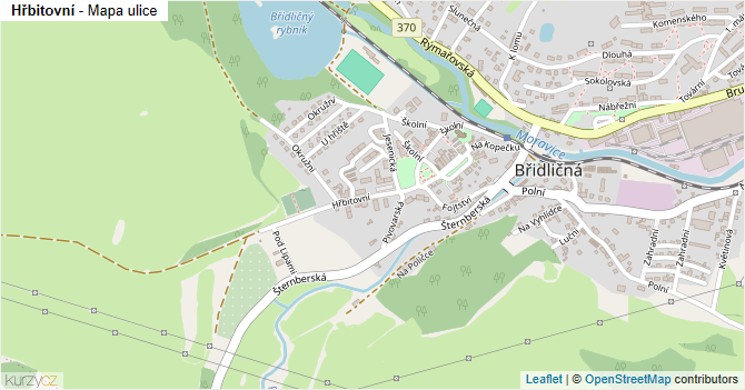 Hřbitovní - mapa ulice