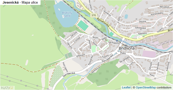 Jesenická - mapa ulice
