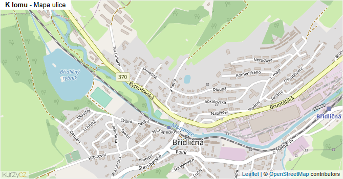 K lomu - mapa ulice