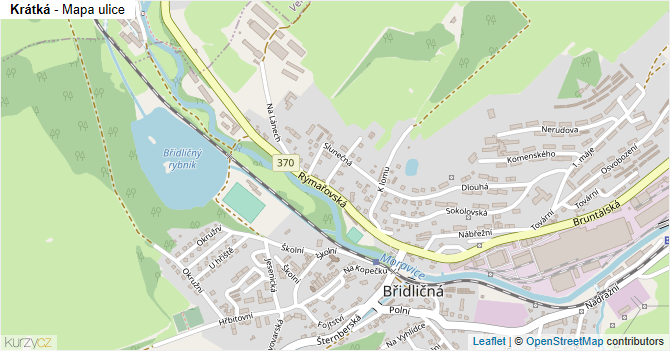 Krátká - mapa ulice