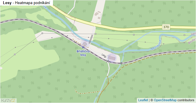 Lesy - mapa podnikání