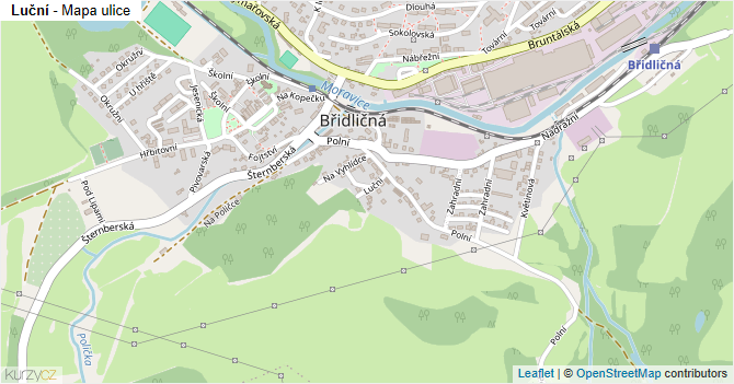 Luční - mapa ulice
