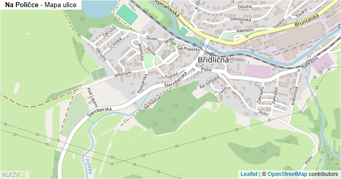 Na Poličce - mapa ulice