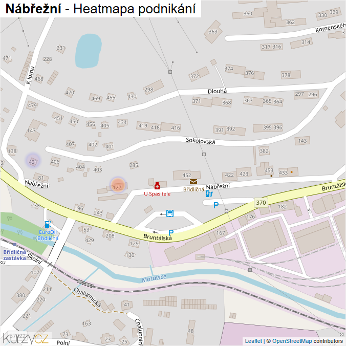 Mapa Nábřežní - Firmy v ulici.